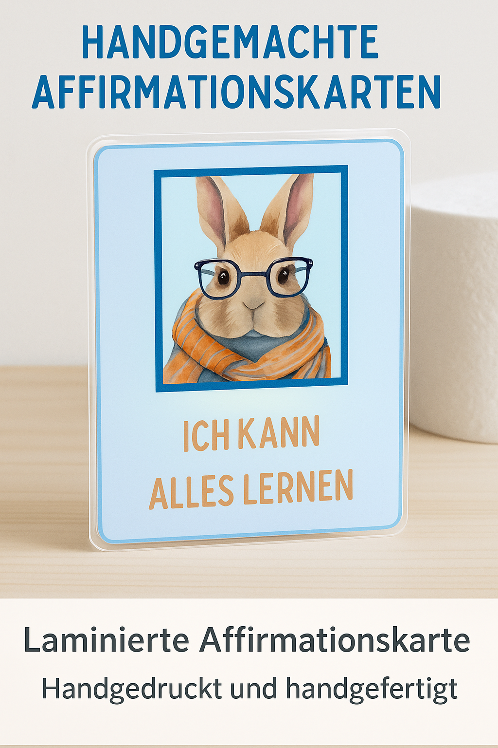 Affirmationskarten mit Tiermotiven – Handgemacht & Laminiert