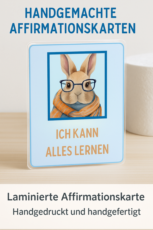 Affirmationskarten mit Tiermotiven – Handgemacht & Laminiert